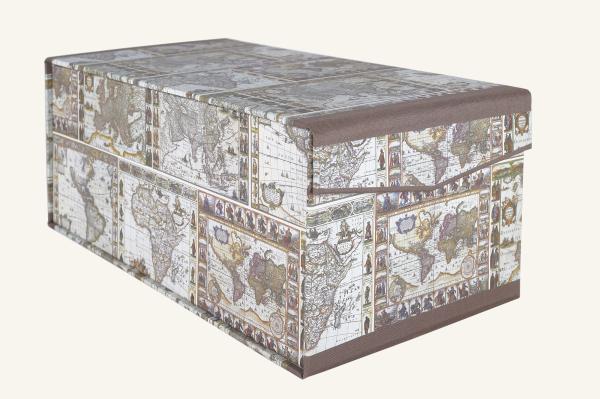 Sturdy, handmade photo box with linen edges